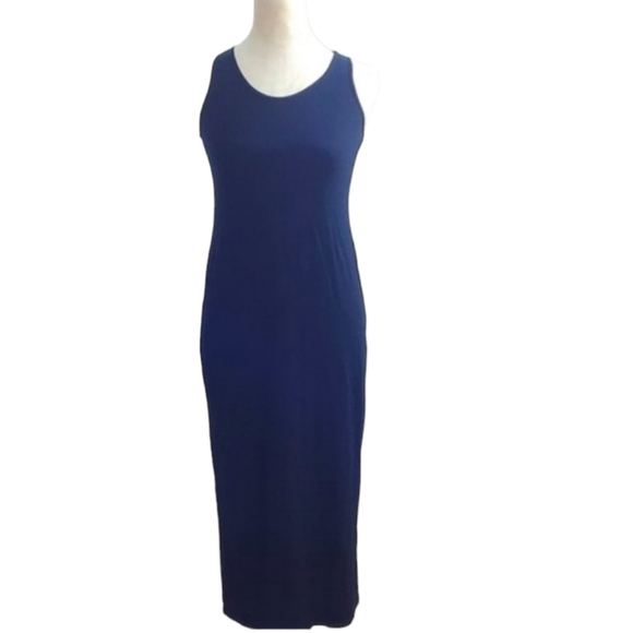 Eileen Fisher Dresses Eileen Fisher Womans Stretch Jersey Knit Tank Midi Dress In Ocean Sze